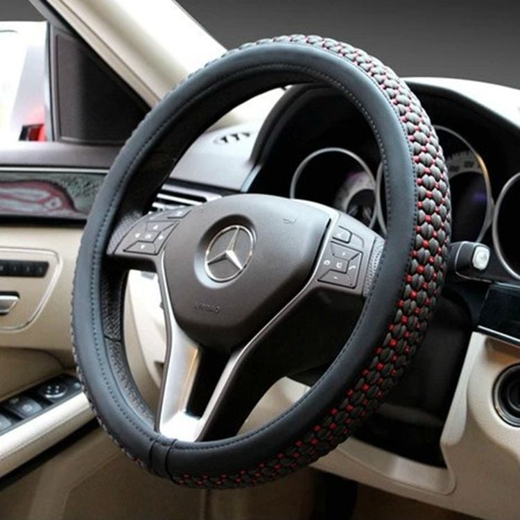 Κάλυμμα τιμονιού αυτοκινήτου - χειροποίητο Ice Silk, απορροφητικό στον ιδρώτα, αντιολισθητικό, τεσσάρων εποχών, Wan Che Li