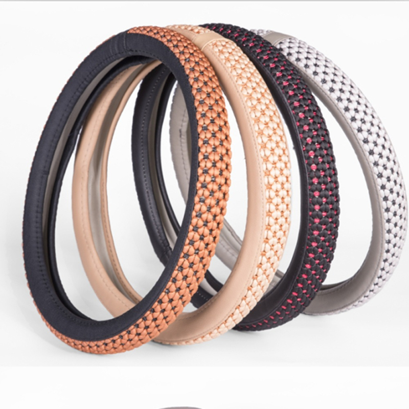 Κάλυμμα τιμονιού αυτοκινήτου - χειροποίητο Ice Silk, απορροφητικό στον ιδρώτα, αντιολισθητικό, τεσσάρων εποχών, Wan Che Li