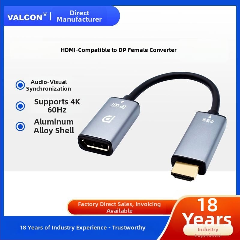 Convertor HDMI către DP VALCON XD-HD008 – 4K60Hz, interfață DP, cip importat