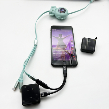 Patch kábel Type-C OTG so dvojkanálnym prepínačom 1:2 a rýchlym nabíjaním