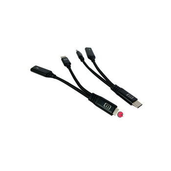 Patch kábel Type-C OTG so dvojkanálnym prepínačom 1:2 a rýchlym nabíjaním