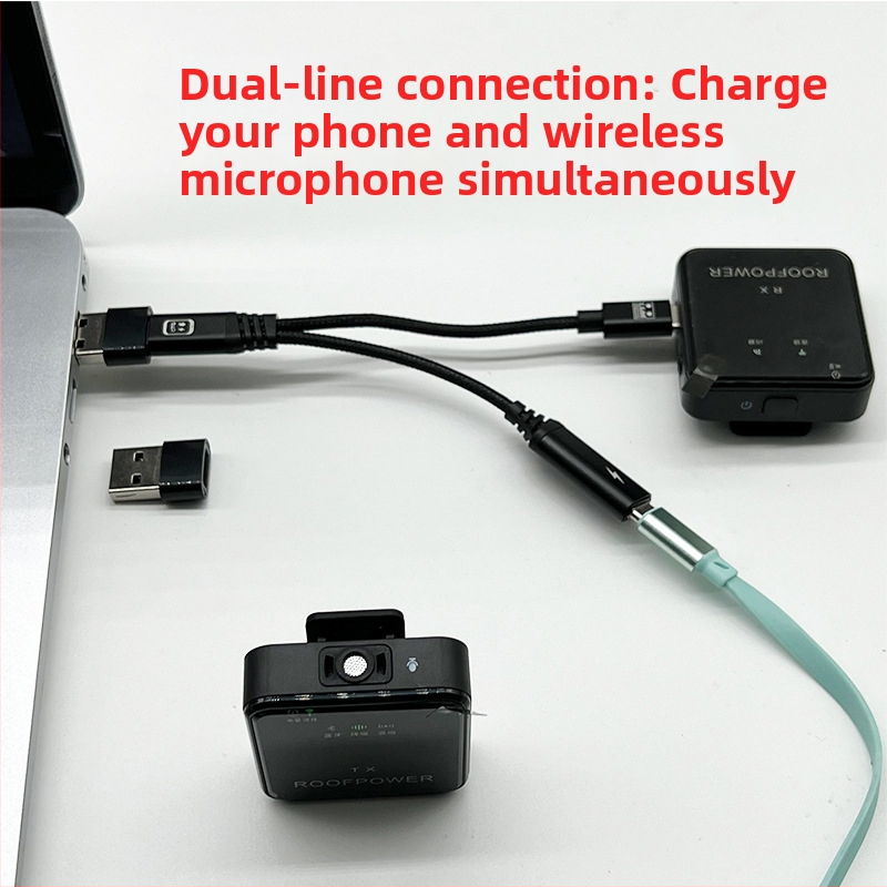 Patch kábel Type-C OTG so dvojkanálnym prepínačom 1:2 a rýchlym nabíjaním