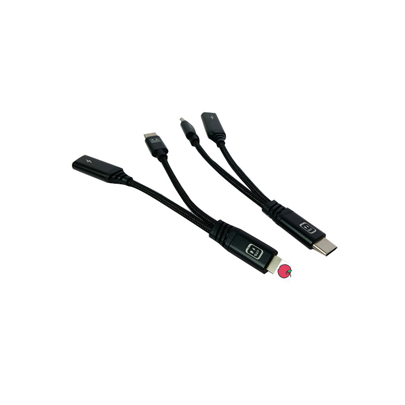 Patch kábel Type-C OTG so dvojkanálnym prepínačom 1:2 a rýchlym nabíjaním