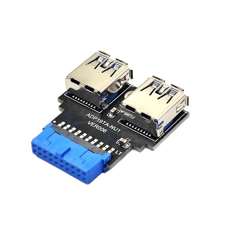 Desktop USB 3.0 adapter kartica, 2 porta, 19-pin na USB 3.0, bakreno jezgro