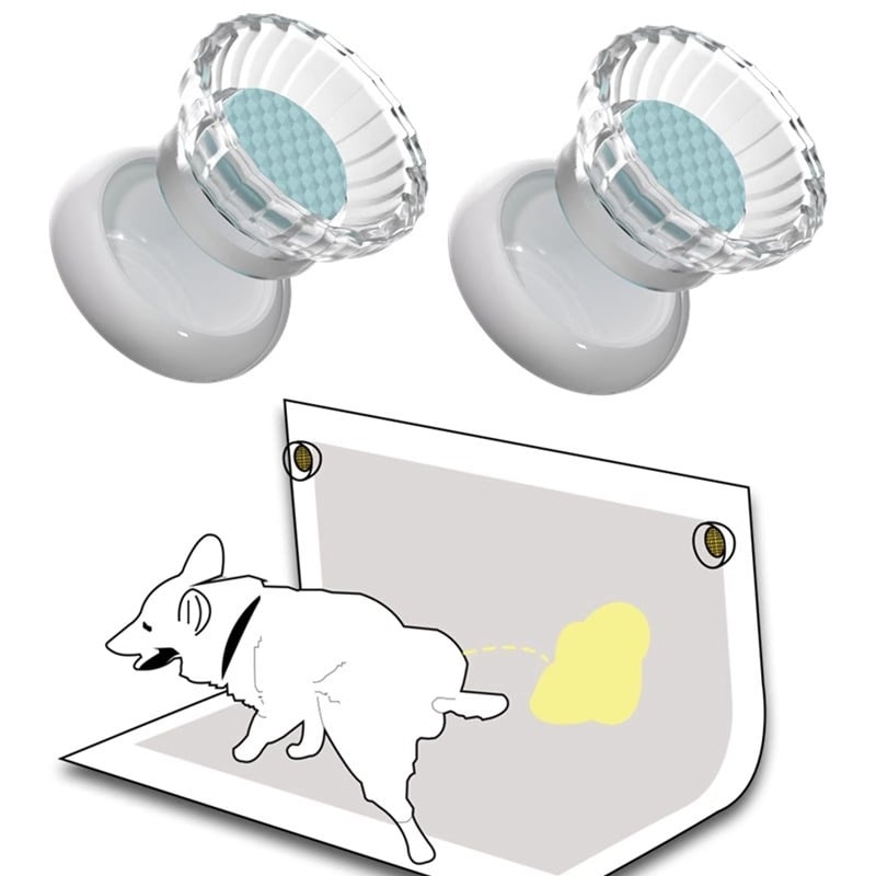 Kutyatetem vizeló párna tartója hordozható vécéhez – ABS műanyag, rögzítő csat, kompatibilis hím kutyákkal