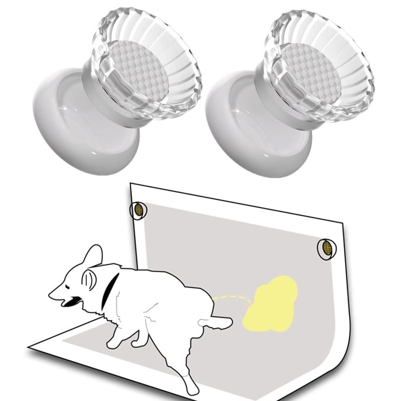 Kutyatetem vizeló párna tartója hordozható vécéhez – ABS műanyag, rögzítő csat, kompatibilis hím kutyákkal