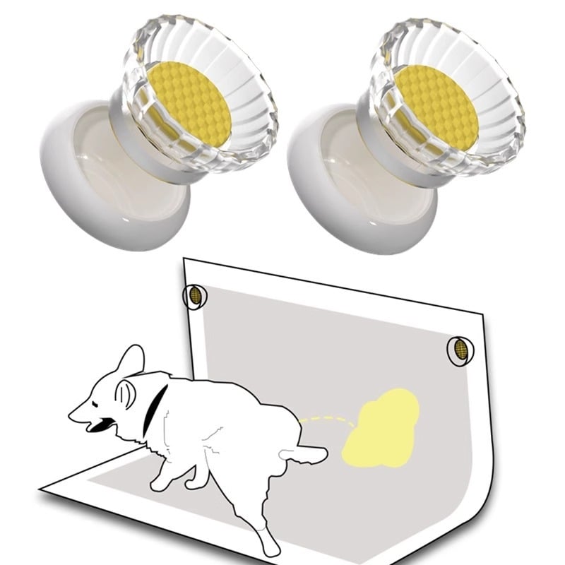 Kutyatetem vizeló párna tartója hordozható vécéhez – ABS műanyag, rögzítő csat, kompatibilis hím kutyákkal