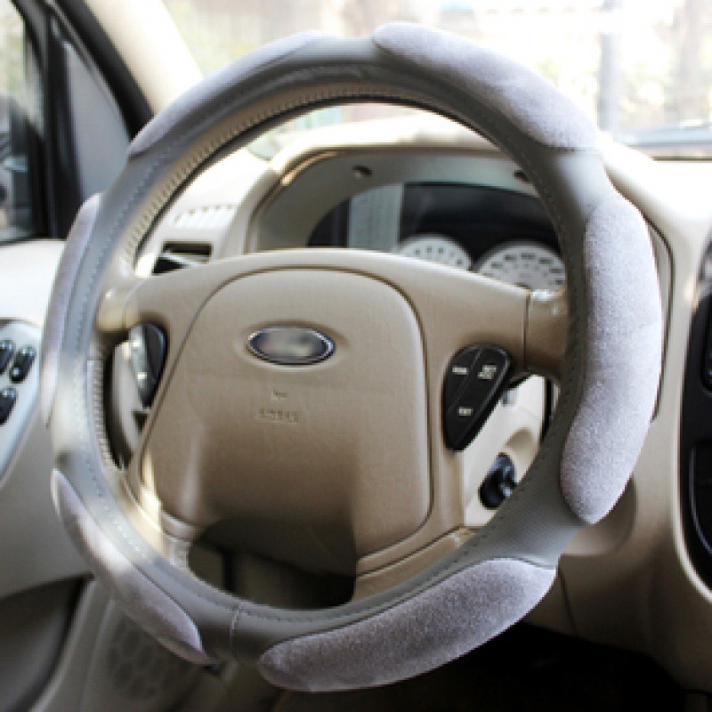 Husă de volan din velur, patru anotimpuri, 3D antiderapant