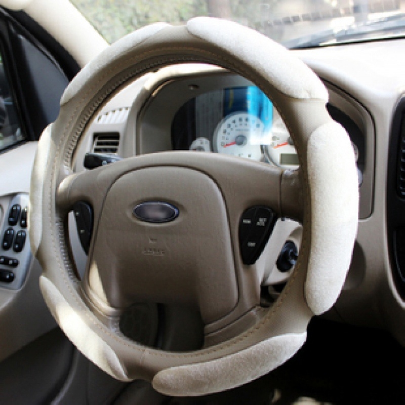 Husă de volan din velur, patru anotimpuri, 3D antiderapant