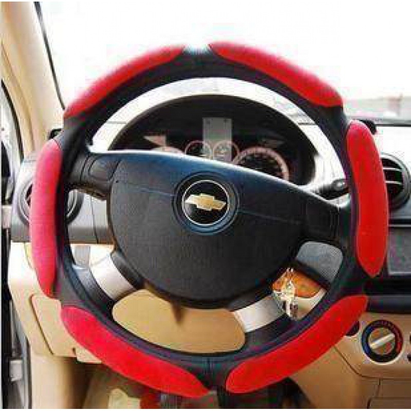 Husă de volan din velur, patru anotimpuri, 3D antiderapant