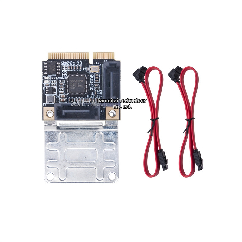 Mini PCIe adaptér s 2 portami SATA 3.0, M.2 Key A+E rozhranie, SATA 7-pin konektor, 6Gb/s