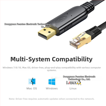 Striver καλώδιο USB προς κονσόλα για debugging, USB προς RJ45 σειριακή διασύνδεση, χαλκός πυρήνας, FT232/PL2303/CH340, μήκος 1.8 m