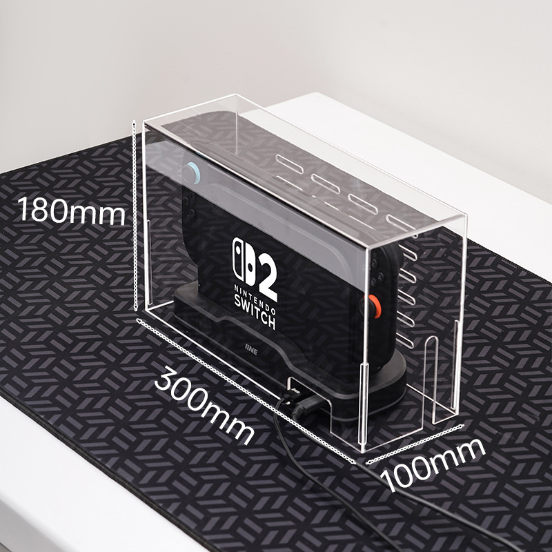 Capac protector din acril antipraf și impermeabil pentru baza de răcire Switch 2 — compatibil cu Switch, Switch OLED, Switch Lite; 286 g