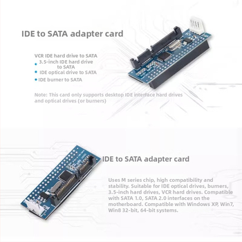 IDE–SATA adapter kabel za tvrde diskove i optičke pogone — Huagu; Tip: IDE–SATA adapter kabel; OEM dostupan; Namijenjeno računalnim perifernijama