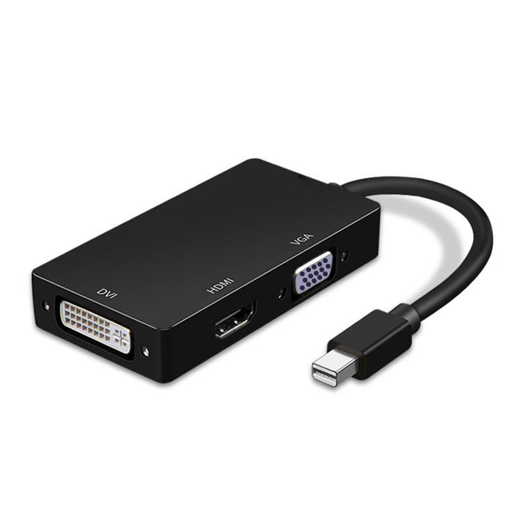 Mini DisplayPort na HDMI, VGA a DVI 3 v 1 adaptér kábel, dĺžka 0,2 m, meďové jadro