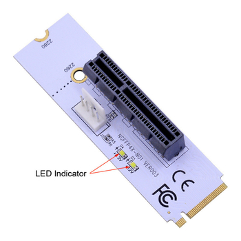 LUOJING Ngffp4x-n02 M.2 Key M na PCIe NVMe adapter s LED NGFF 4x signalom