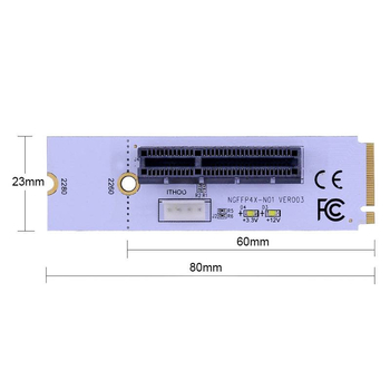 LUOJING Ngffp4x-n02 M.2 Key M na PCIe NVMe adapter s LED NGFF 4x signalom