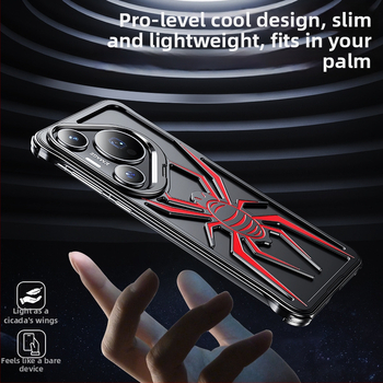 Huawei P70 Pro držiak na objektív, Spider Shell kovový rám, nárazuvzdorný kryt na telefón