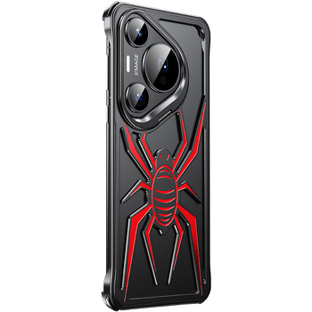 Калъф за Huawei P70 Pro с държач за обектив и метална рамка в паяжинен дизайн — удароустойчив и охлаждащ