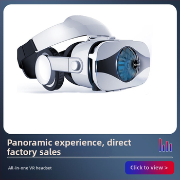 VR okuliare s ventilátorom, 4D všetko-v-jednom AR headset na hlavu pre hranie hier a sledovanie filmov; nasadené na hlave, ovládanie tlačidlom, bez kamery, bez batérie