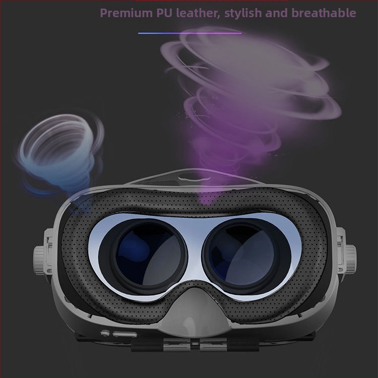 VR okuliare s ventilátorom, 4D všetko-v-jednom AR headset na hlavu pre hranie hier a sledovanie filmov; nasadené na hlave, ovládanie tlačidlom, bez kamery, bez batérie