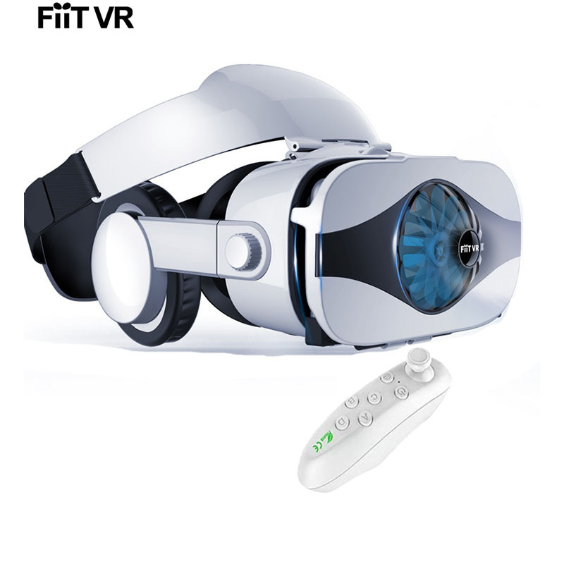 Ochelari VR cu ventilator, cască AR all-in-one purtătoare pe cap pentru jocuri și vizionare; purtați pe cap, operație cu buton, fără cameră, fără baterie