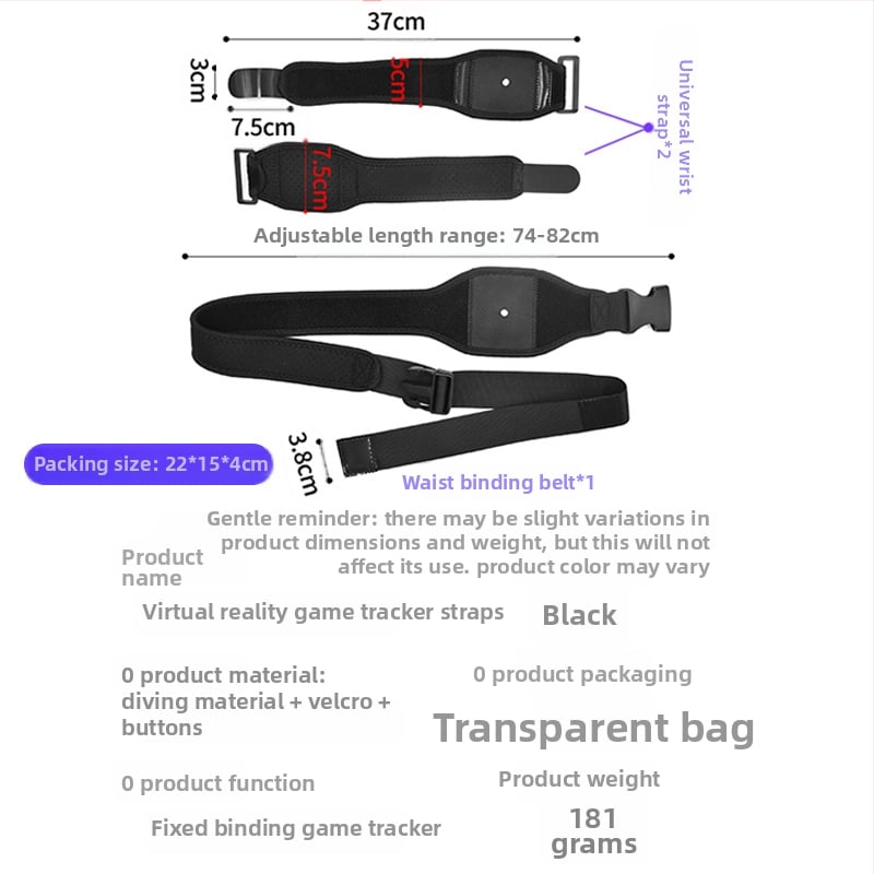 Bandă din material de scufundare pentru HTC Vive Tracker – 50/50 Nylon-Poliester, Amestec Nylon-Poliester, Jianlida, Curea VR pentru întreg corp