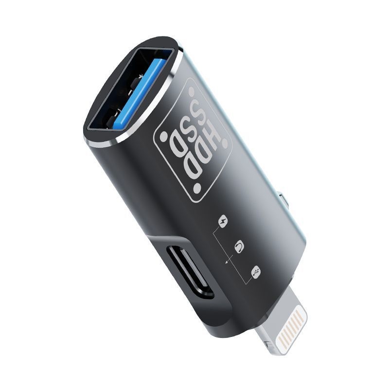 2-u-1 USB-C OTG adapter s USB-A priključkom za prijenos podataka i napajanje, podržava vanjski tvrdi disk, tipkovnicu i miš za mobilne telefone