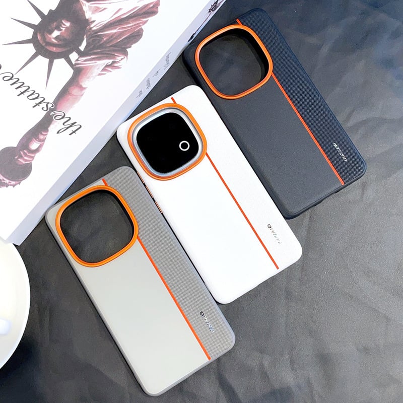 Ochranný kryt pre iQOO — PU koža, minimalistický štýl, proti pádu, vstrekované formovanie, kompatibilný s iQOO