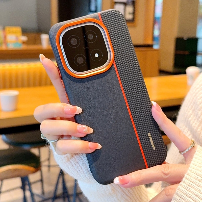 Ochranný kryt pre iQOO — PU koža, minimalistický štýl, proti pádu, vstrekované formovanie, kompatibilný s iQOO