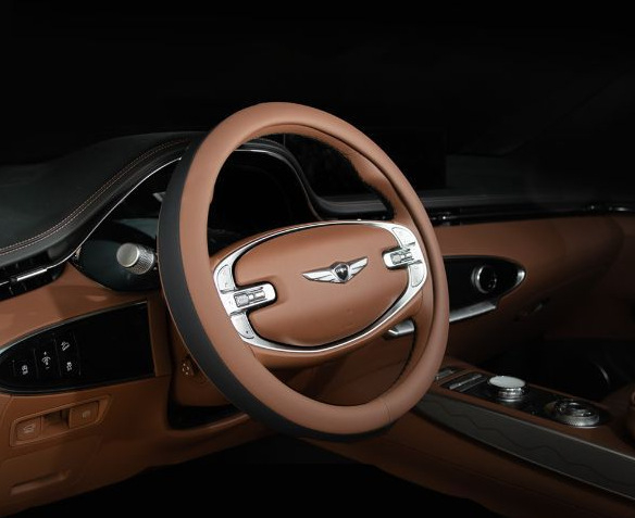 Κάλυμμα τιμονιού από PU δέρμα δίχρωμο - για όλες τις εποχές, καθολική εφαρμογή, εύκολη εγκατάσταση