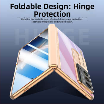 Kryt na telefón Honor Magic VS2, PC materiál, elektroplating, nárazuvzdorný, odvádzanie tepla, ochrana proti pádu, centrálny kĺb s pántom