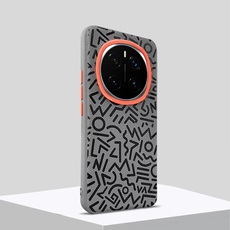 Θήκη για Honor Magic7 Pro – συνθετικό δέρμα, θερμή συμπίεση, γεωμετρικός σχεδιασμός graffiti, προστασία από πτώσεις