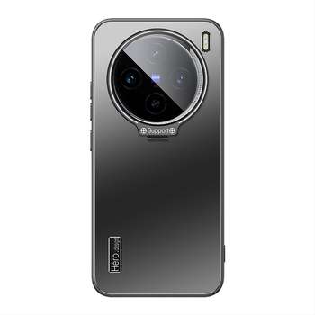 Ochranný kryt pre Vivo X200s s ochranou objektívu a kovovým držiakom, matný povrch, PC + TPU materiál