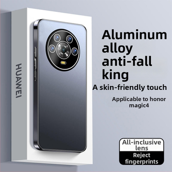 Honor Magic4 kompatibil mobiltelefon-tok – lencsefilm alumíniumötvözetből, matt felület, ívelt kialakítás, ütésálló, hőelvezetés, érintésnyom-mentes, zuhanásálló (Kompatibilis az Honor Magic4)