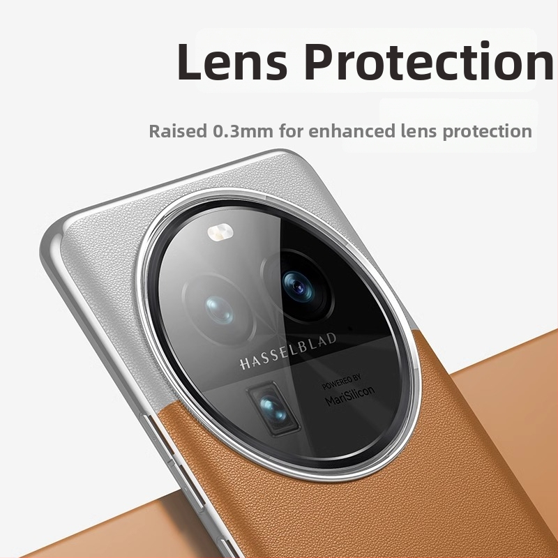 OPPO Find X7 Pro aizsargkorpuss mobilajam telefonam, patiesa āda, karstās presēšanas izstrāde, pielāgojama, aizsardzība pret nolietošanos un kritieniem.