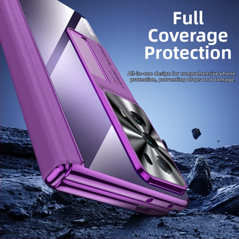 Aizsargapvalks Honor MagicV2 ar elektroplēšu šarnīru, no PC materiāla, izturīgs pret triecieniem un pirkstu nospiedumiem