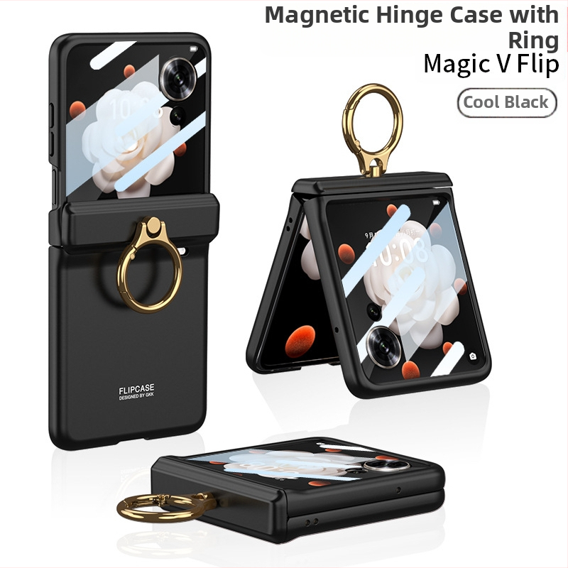 Honor MagicVflip telefona vāciņš ar stiprinājumu un magnētisku statīvu | Materiāls PC, Elektroplating, Pielāgošana, Funkcijas: stiprinājums, magnēts, kritienu aizsardzība