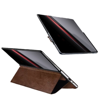 Kryt na telefón pre Honor MagicV2RSR – kožený, flip kryt s plnou ochranou, holster štýl, reliéfna úprava, proti pádu