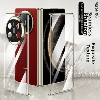 Huawei Mate X6 telefona lieta ar fantomisku salocamo ekrānu, integrēta aizsardzība, PC korpuss ar elektroplatingu, kolekcijas izdevums, pret kritienu aizsardzība