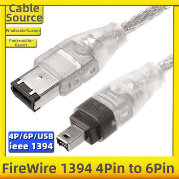 USB–1394 adaptér kábel (4-pin FireWire) pre PC DV záznam, dĺžka 1,5 m, meď bez oxigénu