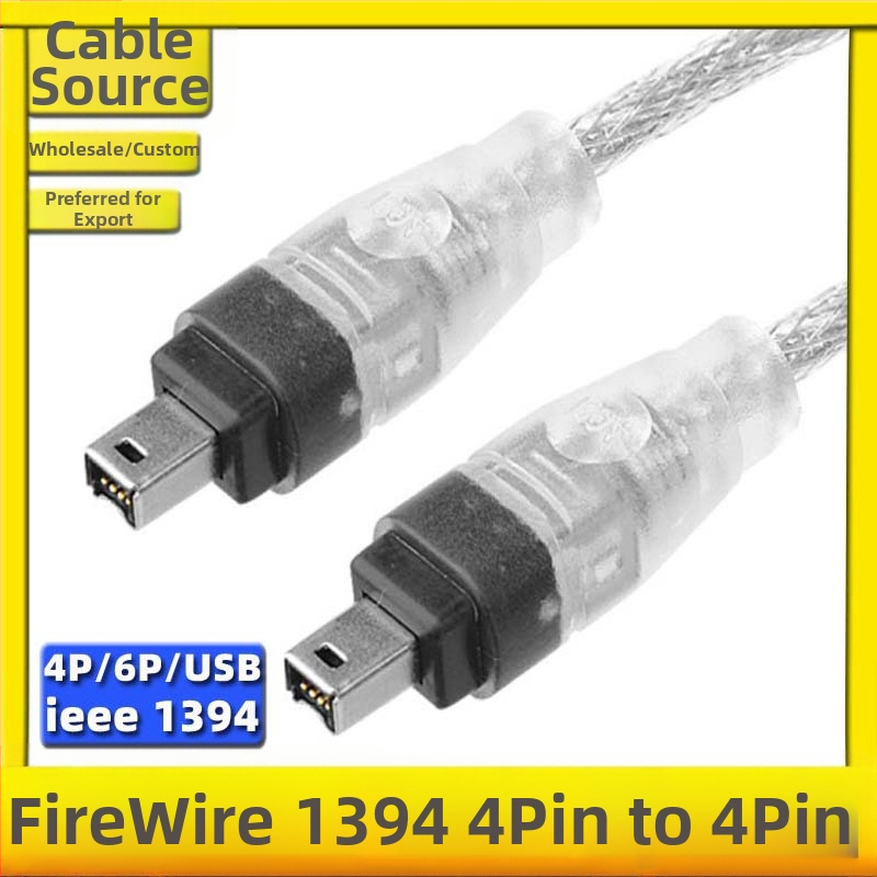USB–1394 adaptér kábel (4-pin FireWire) pre PC DV záznam, dĺžka 1,5 m, meď bez oxigénu