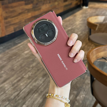 Kućište za Honor Magic V5 s magnetskom zaštitom središnje osi, potpuno pokriće objektiva, kožni materijal, elektropliranje, otpornost na pad