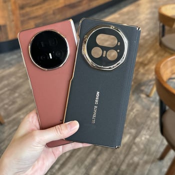 Kućište za Honor Magic V5 s magnetskom zaštitom središnje osi, potpuno pokriće objektiva, kožni materijal, elektropliranje, otpornost na pad