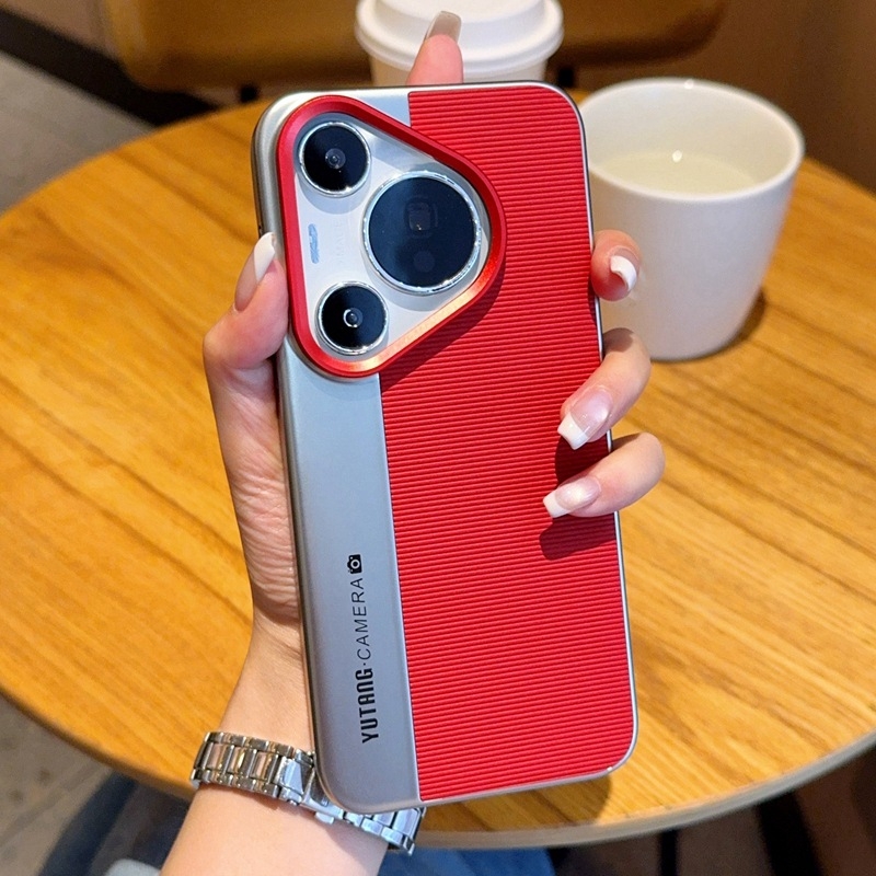 Huawei Pura80Ultra – husă pentru telefon în stil cameră instantanee, cu inel de obiectiv; Material PC; Electroplacare; Șocuri și protecție la cădere, Difuziune termică