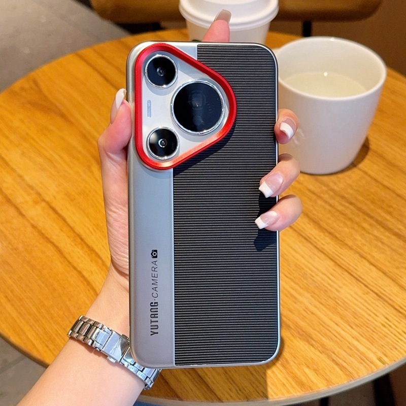 Huawei Pura80Ultra – husă pentru telefon în stil cameră instantanee, cu inel de obiectiv; Material PC; Electroplacare; Șocuri și protecție la cădere, Difuziune termică