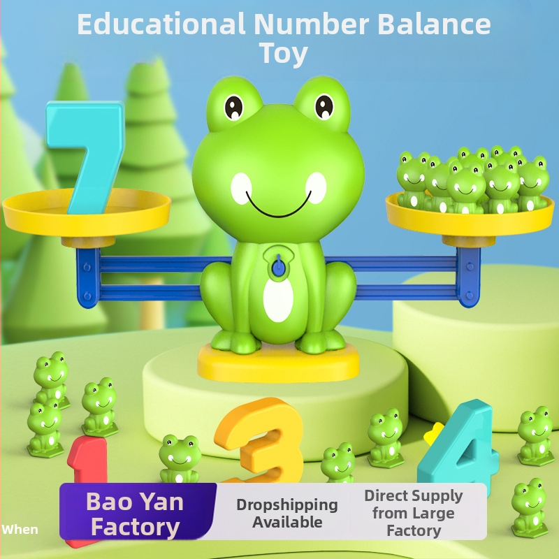 Vzdelávacia hra na rovnováhu s digitálnou žabkou pre deti 4-6 rokov: podpora logického myslenia a duševného rozvoja, DIY kompatibilné, plast