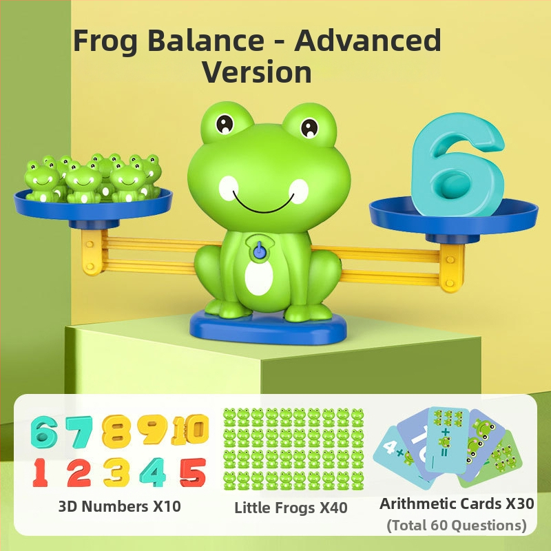 Vzdelávacia hra na rovnováhu s digitálnou žabkou pre deti 4-6 rokov: podpora logického myslenia a duševného rozvoja, DIY kompatibilné, plast