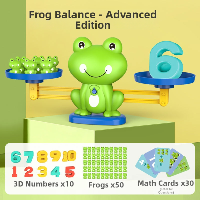 Vzdelávacia hra na rovnováhu s digitálnou žabkou pre deti 4-6 rokov: podpora logického myslenia a duševného rozvoja, DIY kompatibilné, plast