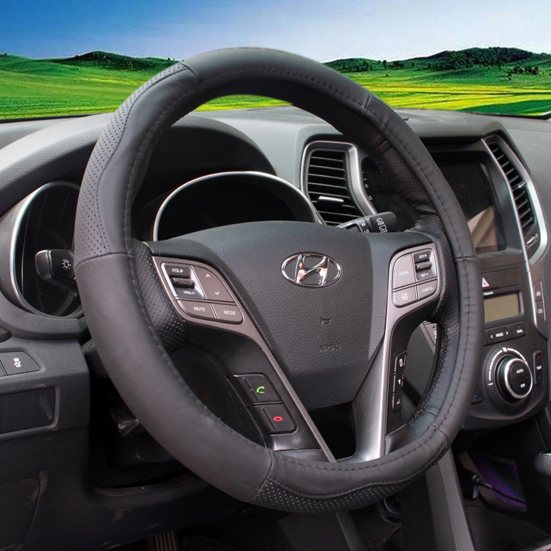 Κάλυμμα τιμονιού από γνήσιο δέρμα, έξι τμημάτων, αθλητικό στυλ, καθολική εφαρμογή, απορροφά τον ιδρώτα, αναπνέει, αντιολισθητικό, Eternity